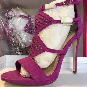 NWT Purple/Pink High Heel Sandals, NEVER WORN!!!!!